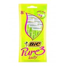 Набір бритв без змінних картриджів BIC pure 3 lady (8 шт)