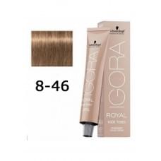 Крем-фарба для волосся Schwarzkopf Igora Royal Nudes 8-46 Світло-русявий бежевий шоколадний 60 мл