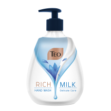 Рідке мило TEO Rich Milk DELICATE CARE з дозатором 400 мл