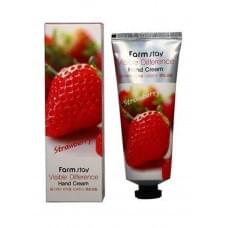 Крем для рук FarmStay Visible Difference Hand Cream Strawberry з полуницею 100 г