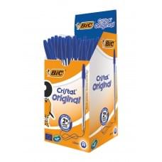 Набір кулькових ручок 50 шт. BIC Cristal Синій 0.4 мм Прозорий корпус