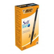 Набір кулькових ручок BIC Soft Feel Clic Grip Чорний 1 мм 12 шт