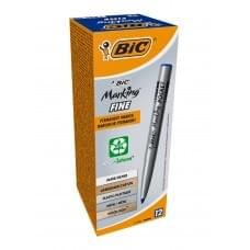 Набір маркерів перманентних BIC Marking Fine ECO 1.1 мм 12 шт. Синіх