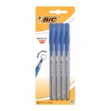 Ручки кулькові BIC Round Stic Exact 4шт Синя