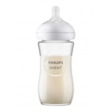 Скляна пляшечка для годування Philips AVENT Natural Природний потік 240 мл SCY933/01
