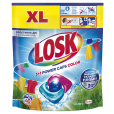 Капсули для прання Losk 3+1 Power Caps Color 40 шт