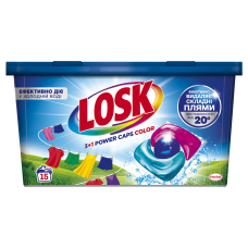 Капсули для прання Losk 3+1 Power Caps Color 15 шт