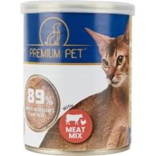 Паштет PREMIUM PET для дорослих котів М’ясне асорті 360г*8шт