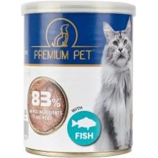 Паштет PREMIUM PET для дорослих котів з рибою 360г*8шт