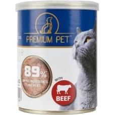  Паштет PREMIUM PET для дорослих котів з яловичиною 360г*8шт