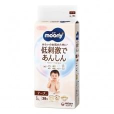 Підгузки дитячі Moony Natural Розмір L 9-14 кг, 38 шт