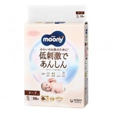 Підгузки дитячі Moony Natural Розмір S 4-8 кг,  58 шт