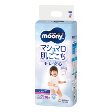 Підгузки-Трусики moony для дівчаток XL 12-22 кг 38 шт