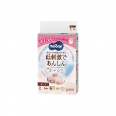 Дитячі підгузники Moony Natural розмір S 4-8 кг, 54 шт