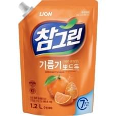 Засіб для миття посуду овочів і фруктів Lion Японський мандарин Cheonhyehyang запаска 1.2 л