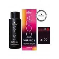 Фарба для волосся Schwarzkopf Prof. Igora Vibrance Alcohol-Free 4-99 Середньо-коричневий фіолетовий екстра 60 мл