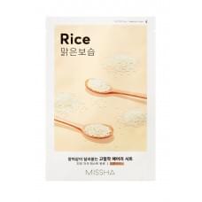 Маска для обличчя з екстрактом рису Missha Airy Fit Sheet Mask Rice 19 г