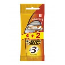 Набір бритв без змінних картриджів bic sensitive 3 (4 + 2 шт)