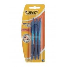 Набір кулькових ручок автоматичних BIC Soft Feel Clic Grip 3 шт. Сині