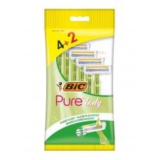 Набір бритв без змінних картриджів BIC pure 3 lady (4 + 2 шт)