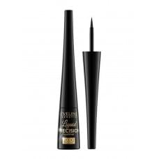 Підводка для очей eveline cosmetics liquid precision eyeliner чорна матова (4ml)