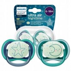 Пустушка Philips Avent Ultra Air Нічна 6-18 міс 2 шт