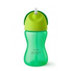 Чашка з трубочкою philips avent 12 міс + зелена (scf798/01) (300 мл)