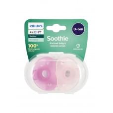 Пустушка philips avent soothie для дівчаток 0-6 міс 2 шт. (scf099/22)