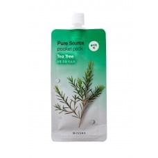 Нічна маска з екстрактом чайного дерева Missha Pure Source Pocket Pack Tea Tree 10 мл