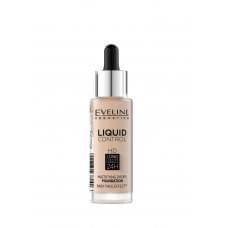 Інноваційна рідка тональна основа Eveline Liquid Control №020 — Rose Beige 32 мл