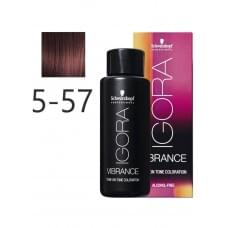 Фарба для волосся Schwarzkopf Prof. Igora Vibrance Alcohol-Free 5-57 Світло-коричневий мідний золотистий 60 мл