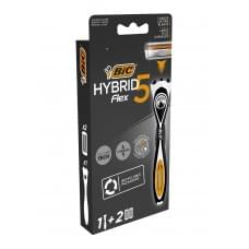Станок для гоління чоловічий BIC Flex 5 Hibrid з 2 змінними картриджами