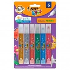 Набір клею-олівця BIC Metallic Glitter 6 шт