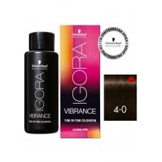 Фарба для волосся Schwarzkopf Prof. Igora Vibrance Alcohol-Free 4-0 Середньо-коричневий натуральний 60 мл