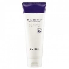 Очищаюча пінка для обличчя Mizon Collagen Milky Deep Cleansing Foam з колагеном та молочним білком 150 мл