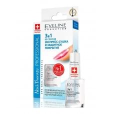 Препарат для сушіння та ідеального блиску Eveline Nail Therapy Professional 3в1 12 мл