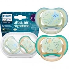 Пустушка Philips Avent Ultra Air Нічна 0-6 міс 2 шт 