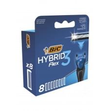Змінні картриджі для гоління (леза) BIC Flex 3 Hybrid чоловічі (8 шт)