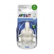 Силіконова соска philips avent classic (scf632/27) 2 шт