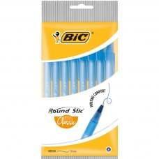 Ручки кулькові BIC Round 8шт синя