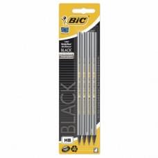 Набір олівців чорнографітних шестикутних BIC Evolution HB Металік 4 шт 