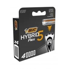 Змінні картриджі для гоління (леза) BIC Flex 5 Hybrid чоловічі (4 шт)