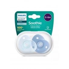 Пустушка philips avent soothie для хлопчиків 0-6 міс 2 шт (scf099/21)