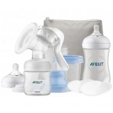 Молоковідсмоктувач philips avent naturals механічний + набір для грудного вигодовування (scf430/16)
