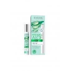 Зволожуючий роликовий гель-ліфтинг Eveline Organic Aloe + Collagen для контуру очей, 15 мл