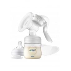 Ручний молоковідсмоктувач philips avent із контейнером для зберігання грудного молока (1 шт) (scf430/10)