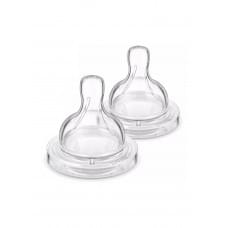 Соска силіконова Philips AVENT Анти-кільк повільний потік від 1 міс 2 шт SCY762/02