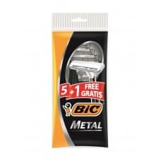 Набір бритв без змінних картриджів bic metal (5 + 1 шт)