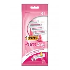 Набір бритв без змінних картриджів BIC pure 3 lady pink (4 шт)