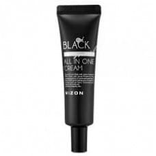 Крем для обличчя mizon black snail all in one cream з фільтратом слизу чорного равлика, 35 мл